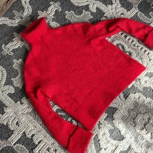 Red sweater Stockholm atelier & other stories alpaca wool turtleneck size xs